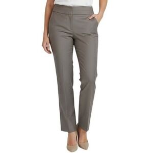 LOFT Pants Womens 10 Brown Curvy Straight Leg Dress Work Career Office Business